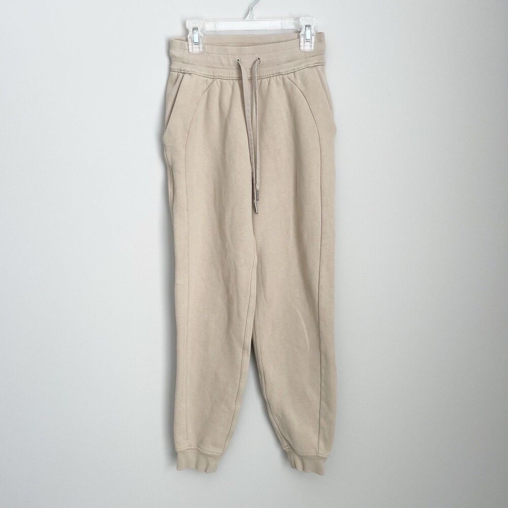 Lululemon Size 2 Beige High Rise Jogger Sweatpants 25" Inseam